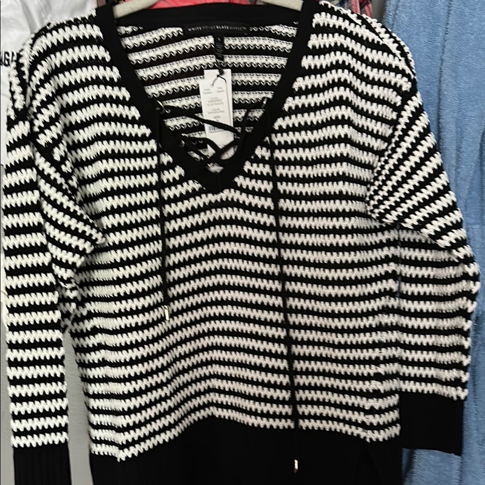 Black and White Striped Sweater